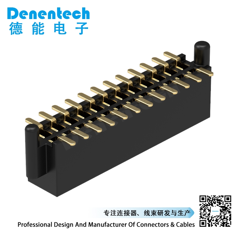 Denentech factory custom 1.27MM H4.3MM dual row straight SMT female header with outer column and positioning